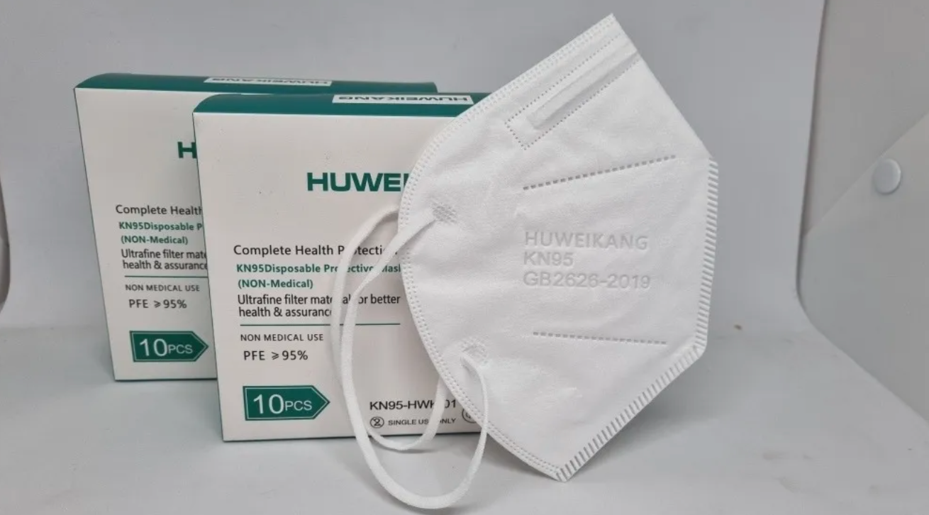 Mascarillas KN95 adultos blancas/negras