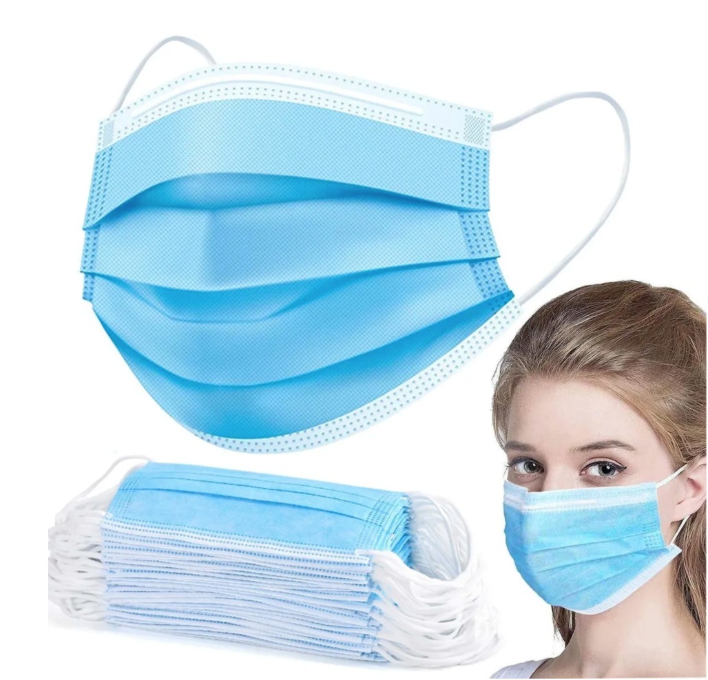 Mascarillas desechables certificadas celestes 50 un