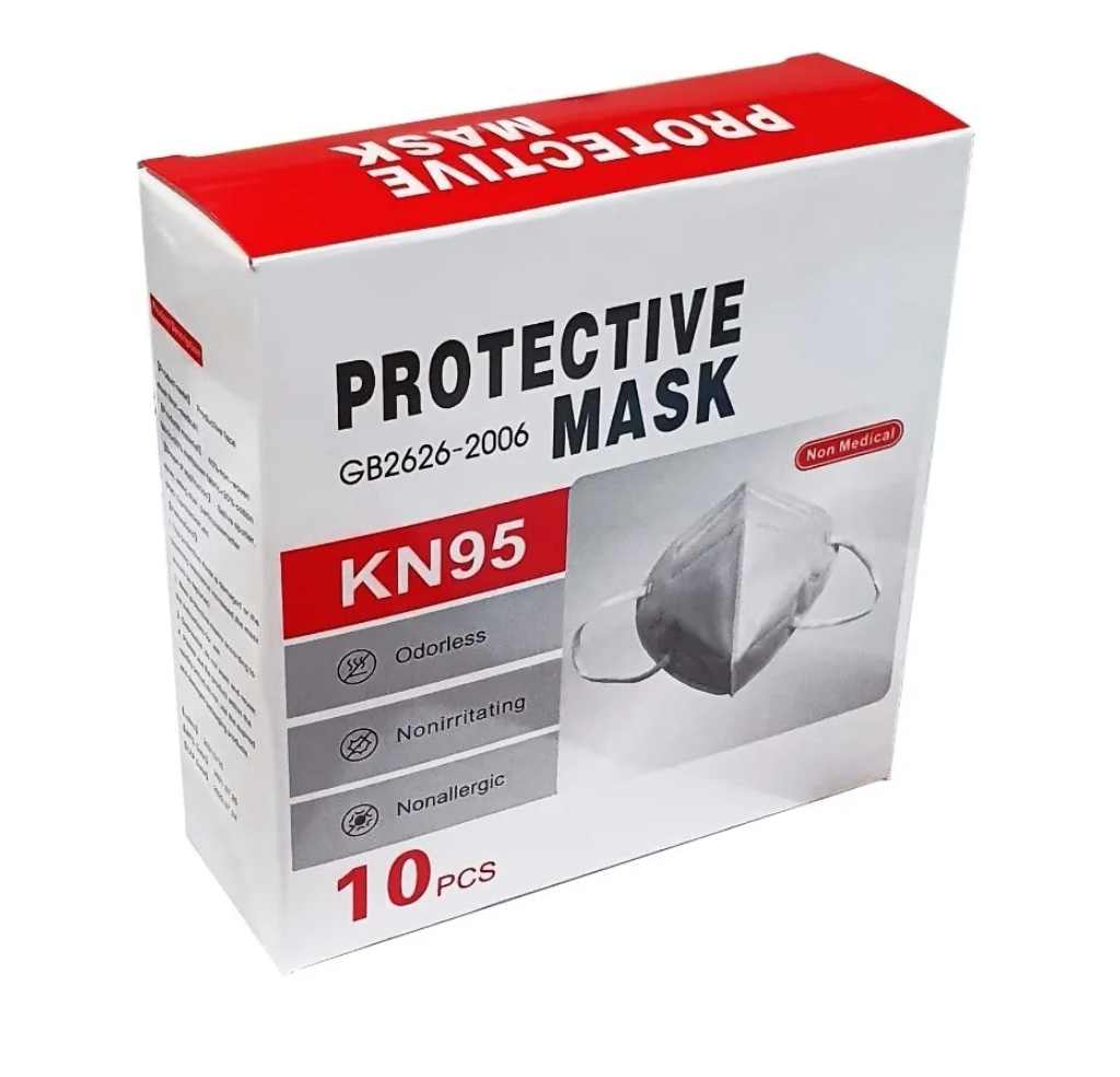 Mascarillas KN95 adultos blancas/negras