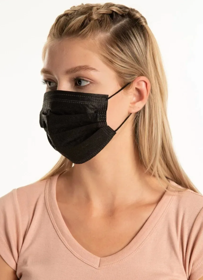 Mascarillas desechables negras 50un.