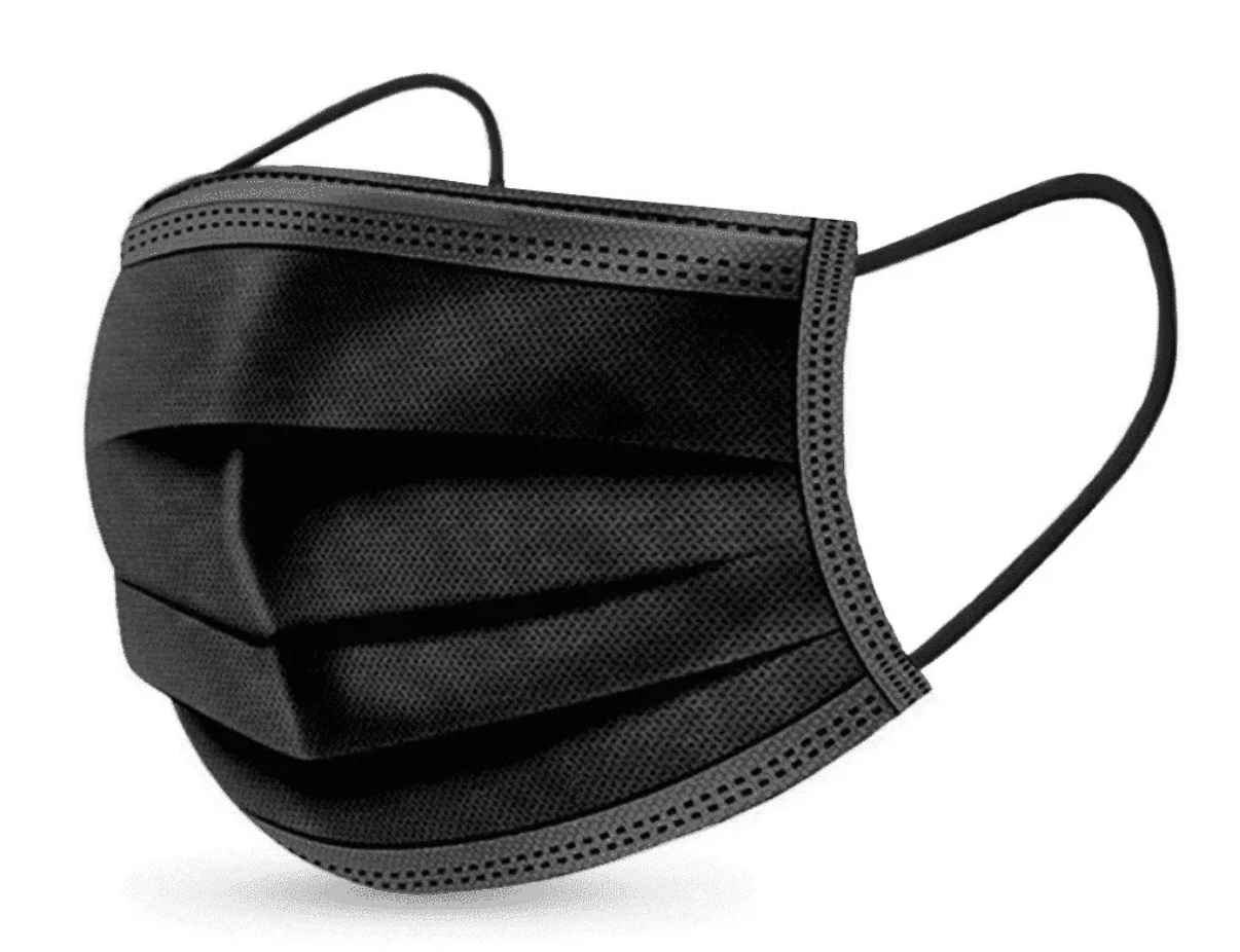 Mascarillas desechables negras 50un.