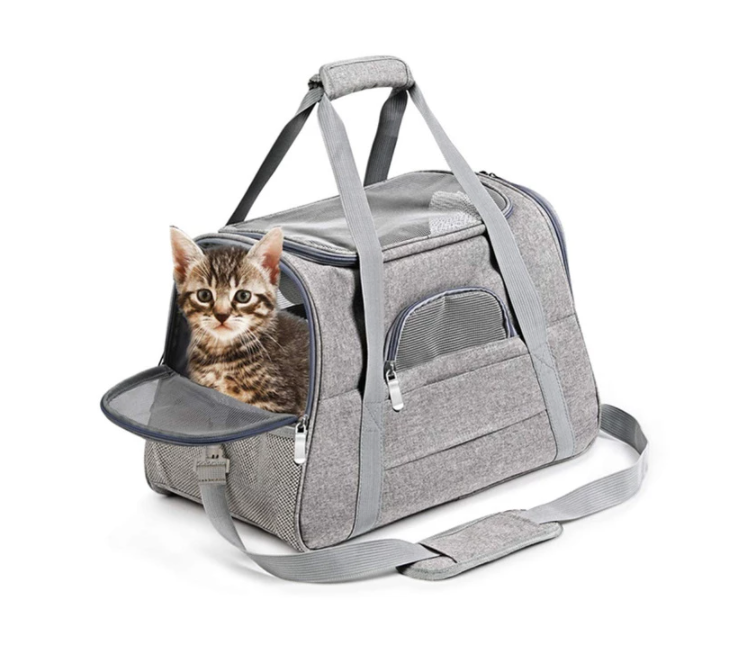 Bolso transportador de mascota ideal para viaje en cabina