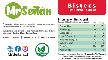 Bistec Mr Seitan 500 gr