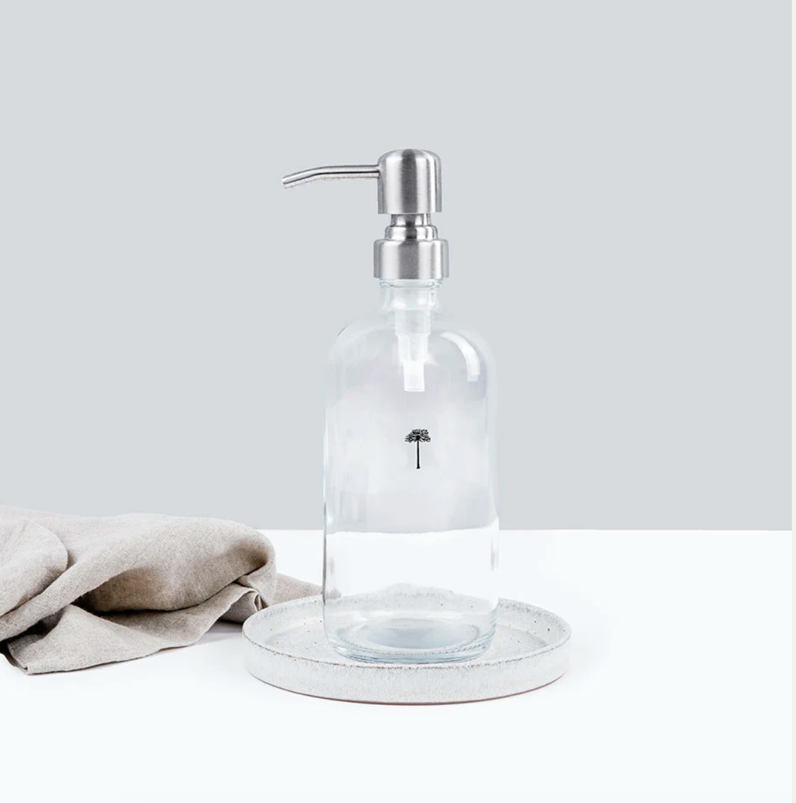 Dispensador lavaloza vidrio transparente