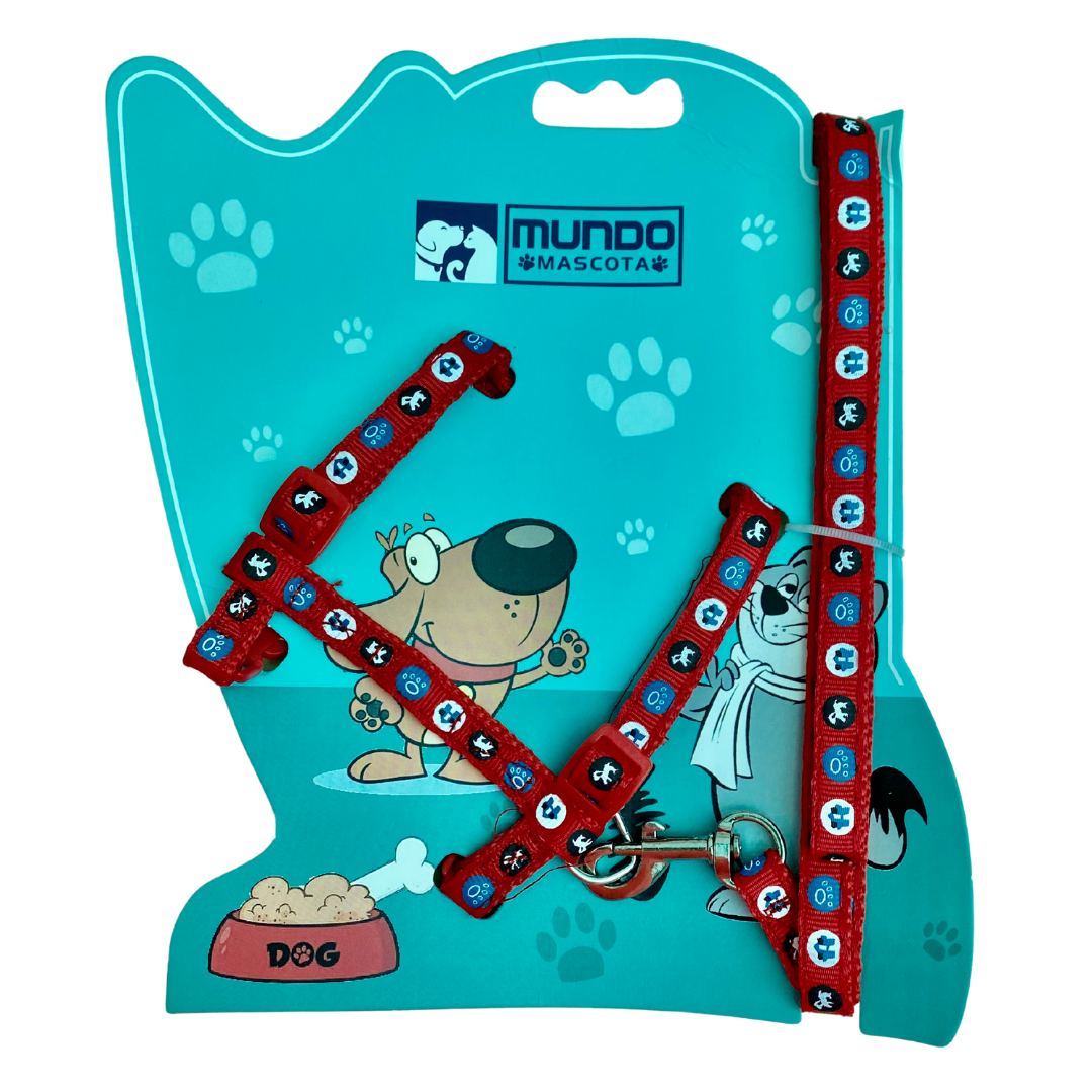 Arnés ajustable + correa para gato