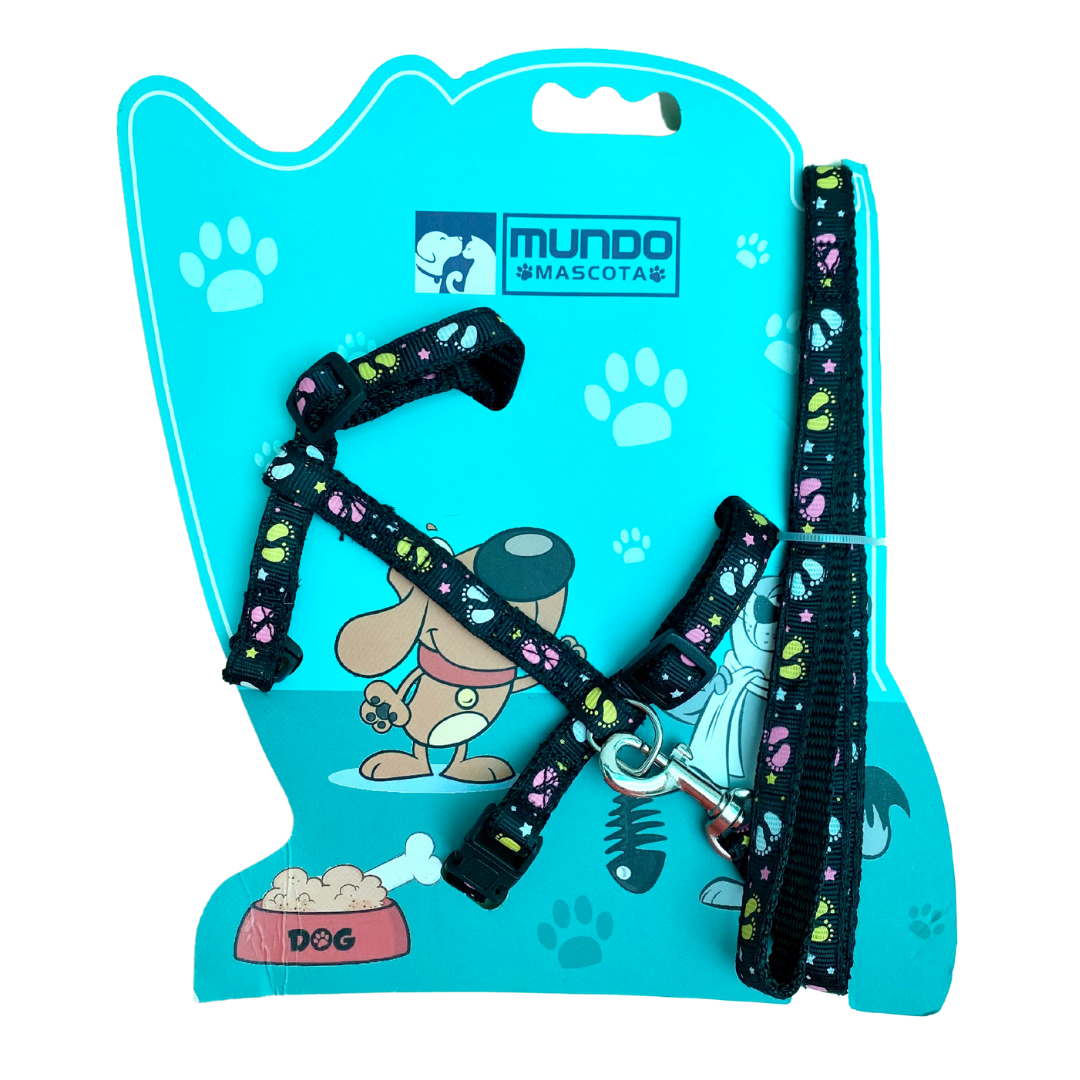 Arnés ajustable + correa para gato