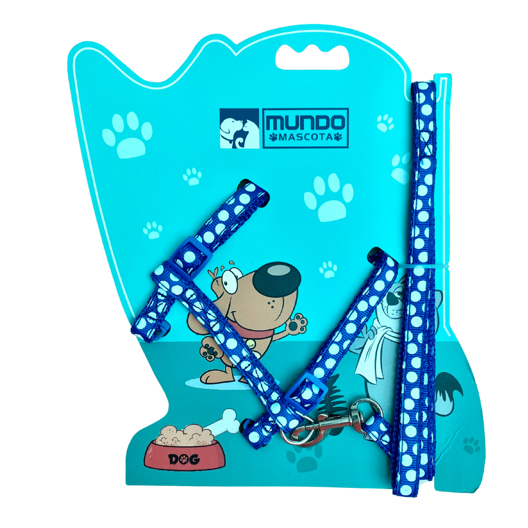 Arnés ajustable + correa para gato