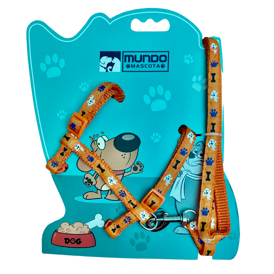 Arnés ajustable + correa para gato